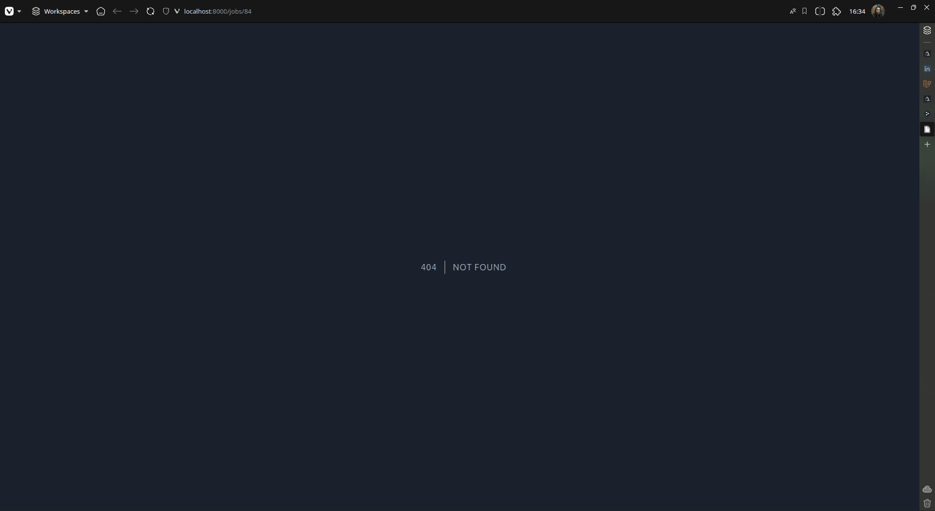 Página padrão de erro 404